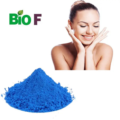 A multa azul do pólen do feijão da borboleta pulveriza matérias primas cosméticas